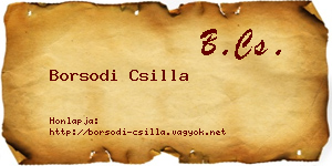 Borsodi Csilla névjegykártya